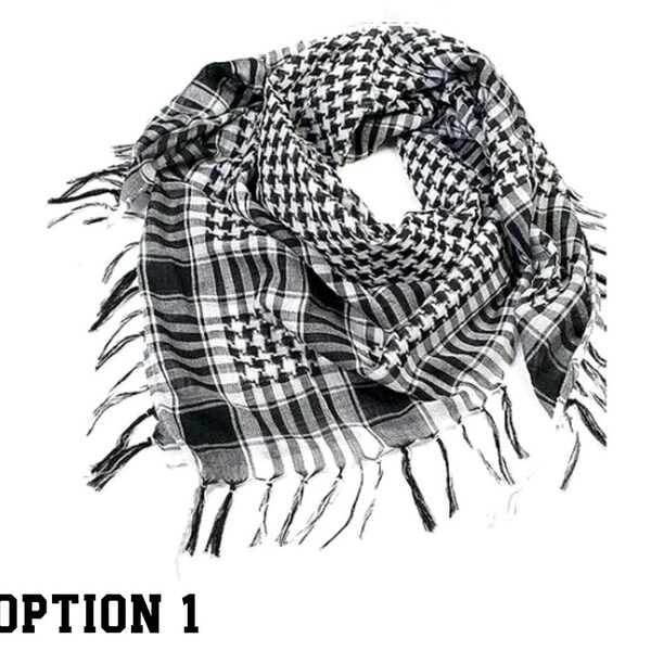 Traditional Palestine Scarf / Hatta Kuffiyeh, Shemagh - Approx. 100x100cm - Arab / Palestinian Kufiyah - Free Palestine