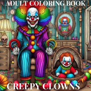 Gruseliger Clown Halloween Malbuch 2.Serie - Gruseliges Halloween Malbuch für Erwachsene
