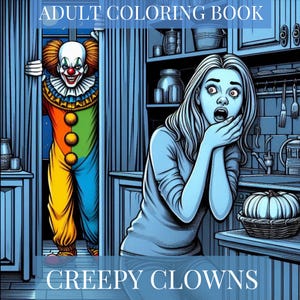 Gruseliger Clown Halloween Malbuch für Erwachsene