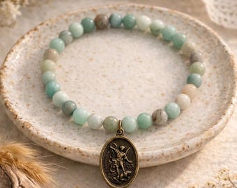 Saint Michael Bracelet - St Michael Medal - Archangel Michael - San Miguel arcangel - Protection