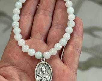 Saint Jude Medal Bracelet: Silver-Plated Patron Saint Jewelry