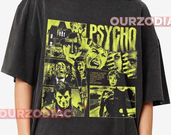 Psycho 1960 Unisex Tee, Horror Movie Shirt, Mystery Film T-Shirt, Classic Cinema Apparel, Vintage Style Top
