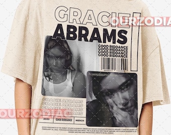 Camiseta vintage de Gracie Abrams, cantante y compositora, con el lema "Good Riddance". Camiseta para fans de la música, con estampado gráfico, ideal para festivales o conciertos retro.