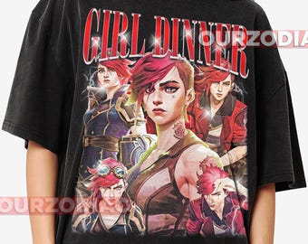 Girl Dinner Vi Arcane LOL Unisex Tee, Graphic Tee, Vintage Tee, Mystical Shirt, Witchy Apparel