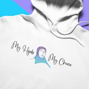 My Hijab My Choice Hoodie Arabic Islamic Eid Gift