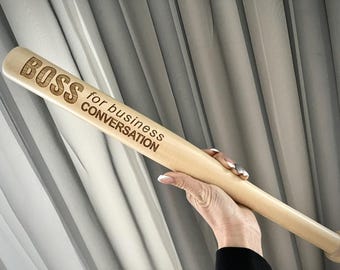 Batte de baseball en bois personnalisée | Cadeau décoratif gravé pour homme et femme