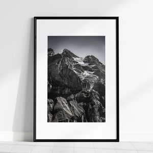 Oeschinensee - Switzerland | Black and White Print | B&W Print | Mountains | Landscape Print | Nature Print | Photography Print | Wall Print