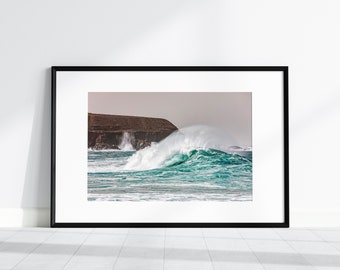 Turquoise Wave - Stormy Ocean Print | Landscape Print | Nature Print | Photography Print | Wall Art | Wall Print