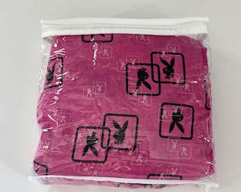 playboy y2k monogram bunnies bed sheet