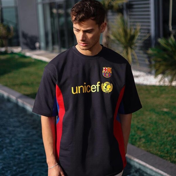 T-shirt oversize avec logo Barcelone