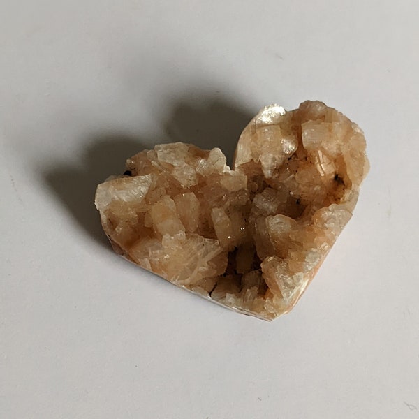 Peach Stilbite Heart Cluster