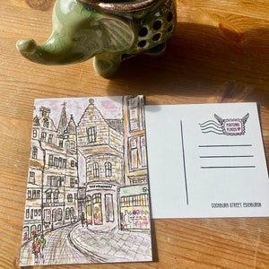 Edinburgh Schottland Kunst Postkarte Cockburn Street