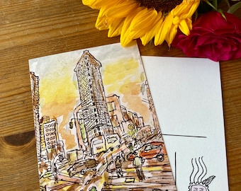 Postal artística de la ciudad de Nueva York