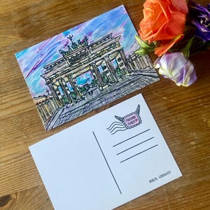 Berlin Brandenburger Tor KunstPostkarte
