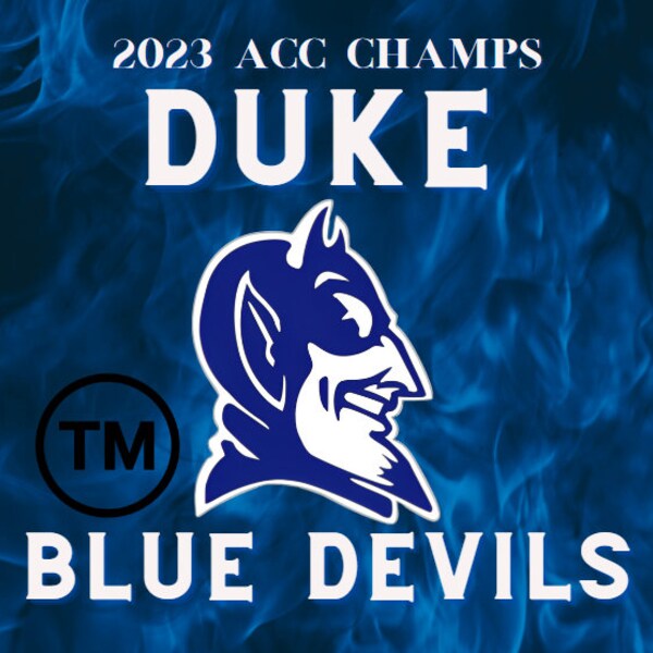 Duke 2023 ACC Champs 20oz skinny tumbler design *Digital download*
