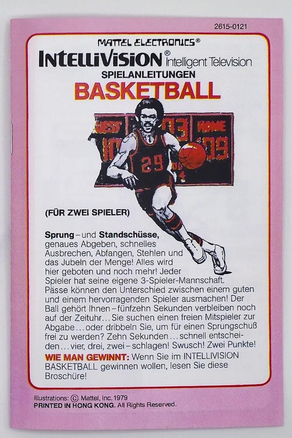 Jeu Mattel Intellivision 'Basketball' - Complet, état Correct (marques D'usure), Rétrogaming
