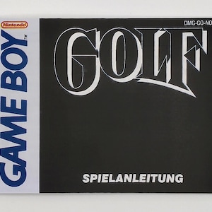Gameboy, Game Manual, Gameboy Game Manual, Nintendo, Golf, Manual, DMG-GO-NOE
