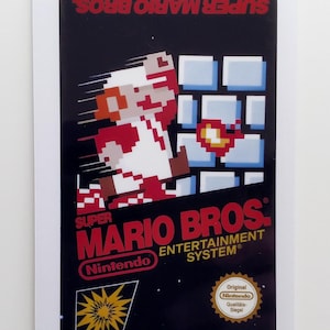 NES Super Mario Bros - Ersatz Label Aufkleber vorgeschnitten