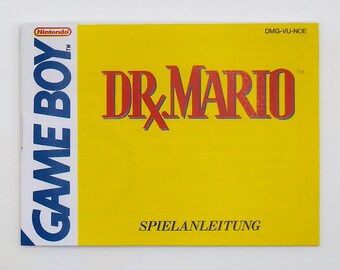Gameboy, Game Manual, Gameboy Game Manual, Nintendo, Dr. Mario, Manual, DMG-VU-NOE