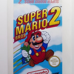 NES Super Mario Bros 2 - Ersatz Label Aufkleber vorgeschnitten