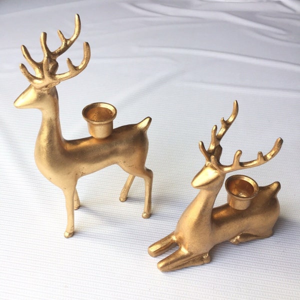 Metal Reindeer Candle Holder Etsy