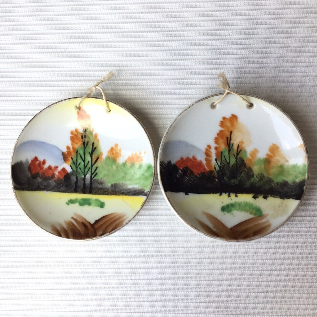 2 Blume Made in Japan Mini Decorative Plates Hand Painted Etsy