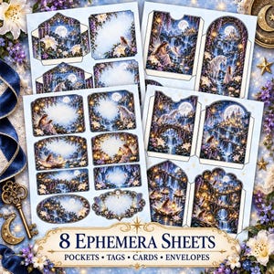 Kit de diario de hadas celtas, 63 páginas imprimibles tamaño A4, diario de fantasía encantada (descarga digital) imagen 5