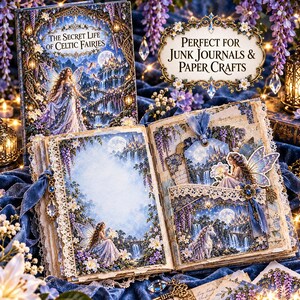 Kit de diario de hadas celtas, 63 páginas imprimibles tamaño A4, diario de fantasía encantada (descarga digital) imagen 9