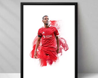 Alexander Isak Football Poster – Smoke - A4 or A3 Glossy Print –  Liverpool Player Wall Art – Football Gift – High Quality Print
