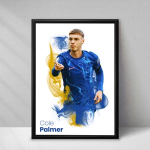 Cole Palmer Football Poster – A4 or A3 Glossy Print – Chelsea Player Wall Art – Football Gift – High Quality Print