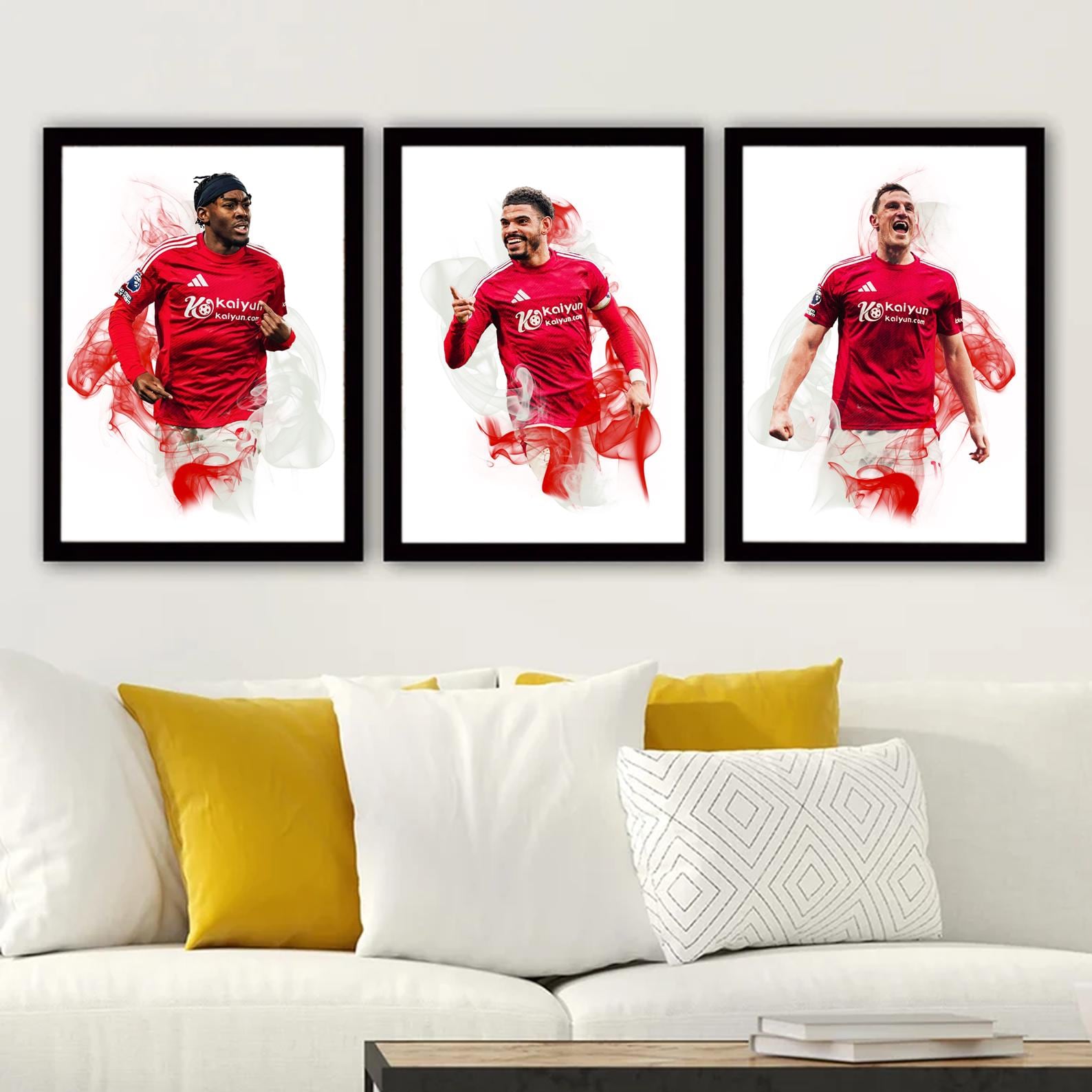 3 Nottingham Forest Football Posters – A4 or A3 Glossy Prints – Nottingham Forest Wall Art Discount Bundle – Football Gift for Fans