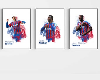 3 Crystal Palace Football Posters – A4 or A3 Glossy Prints – Crystal Palace Wall Art Discount Bundle – Football Gift for Fans