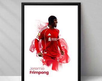 Jeremie Frimpong Football Poster – Smoke - A4 or A3 Glossy Print –  Liverpool Player Wall Art – Football Gift – High Quality Print