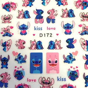 Set of 3D  Nail Decals- Nail Art Stickers- Character Themed