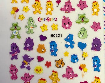Set of 3D Nail Decals Character nail Stickers Bears Themed Nail Art Stickers