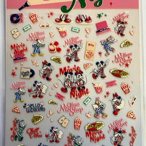 Set of 5D Nail Decals Nail Art Stickers Character Themed