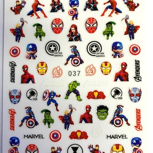 Character 3D Themed  Character Super Hero Themed Nail Art Stickers