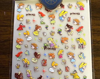 5D Nail Decal, Character Princess Nail Decals,  Nails Art Stickers