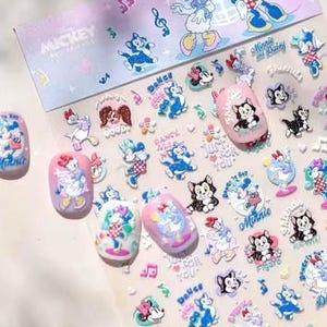 Set of 5D Nail Decals Nail Art Stickers Character Themed