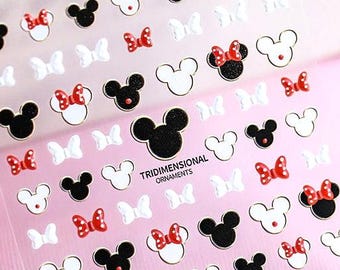 Set of 5D Embossed Mouse Nail Decals Character Nail Art Stickers  Themed