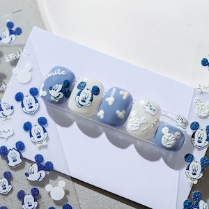 Set of  3D  Character inspired Nail Decals Mouse Nail Art Stickers
