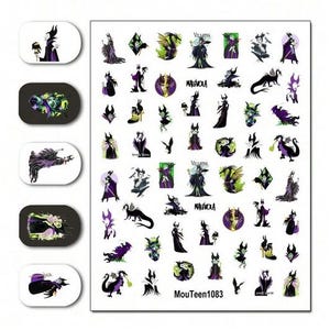 Set of Villain Water Nail Art Stickers  Nail Decals
