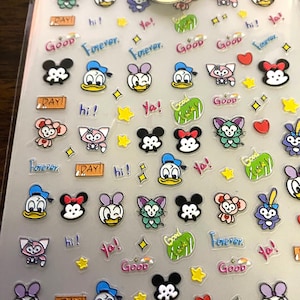 Set of 5D Embossed  Nail Decals  Nail Art Stickers