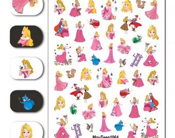 Water Slide Nail Decals Princess Themed Nail Art Stickers