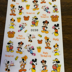 3D Thanksgiving Nail Sticker,  Nail Art Stickers, DIY Nails