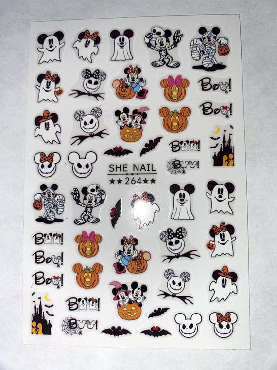 3D Halloween Nail Sticker,  Nail Decal, Mouse Themed Nail Art Stickers, DIY Nails