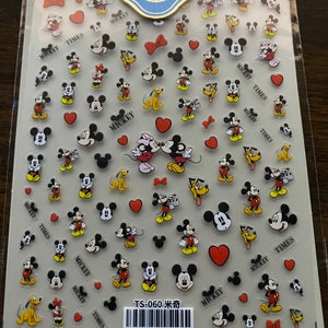 Set of 5D Mickey Nail Decals Nail Art Stickers