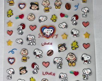 5D Nail Decal, Character Nail Decals, Dog Themed Nails Art Stickers