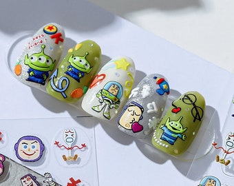 5D Nail Art Stickers, Theme nail stickers,  Cute Cartoon Story Themed Nail Decals
