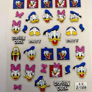 5D  Character Themed  Nail Decals Duck Nail Art Stickers